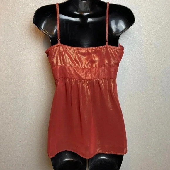 Express Women’s sleeveless tank top with a shimmery Iridescent fabric. - Picture 3 of 10